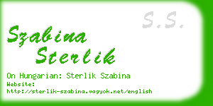 szabina sterlik business card